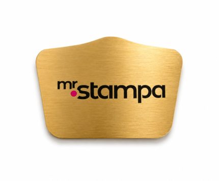 Targhetta Alluminio gold Barocco