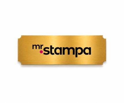 Targhetta Alluminio gold Classica