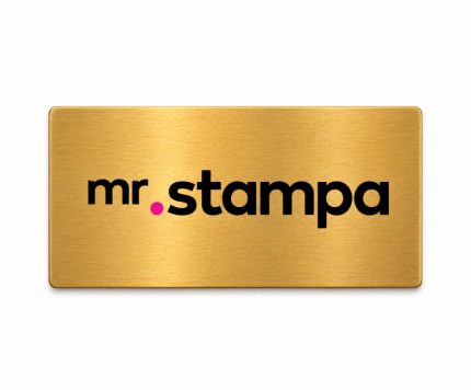Targhetta Alluminio gold rettangolare