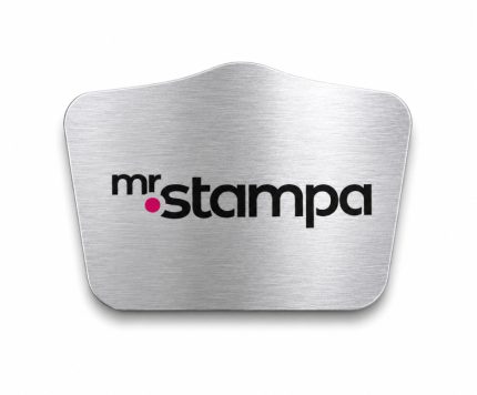 Targhetta Alluminio silver Barocco