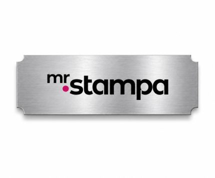 Targhetta Alluminio silver Classica