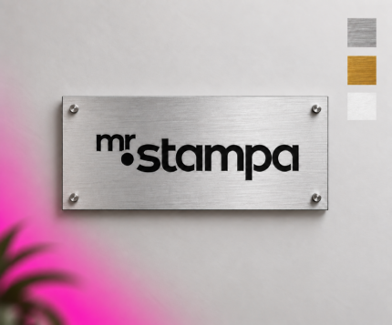 Targa su Laminato Acrilico Rettangolare Orizzontale Classic