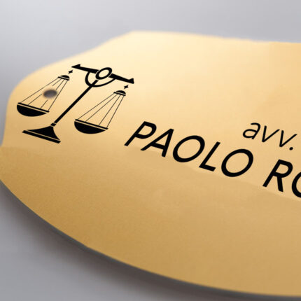 Targhetta Alluminio Gold Retrò