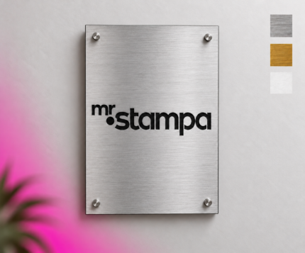 Targa su Laminato Acrilico rettangolare verticale Classic