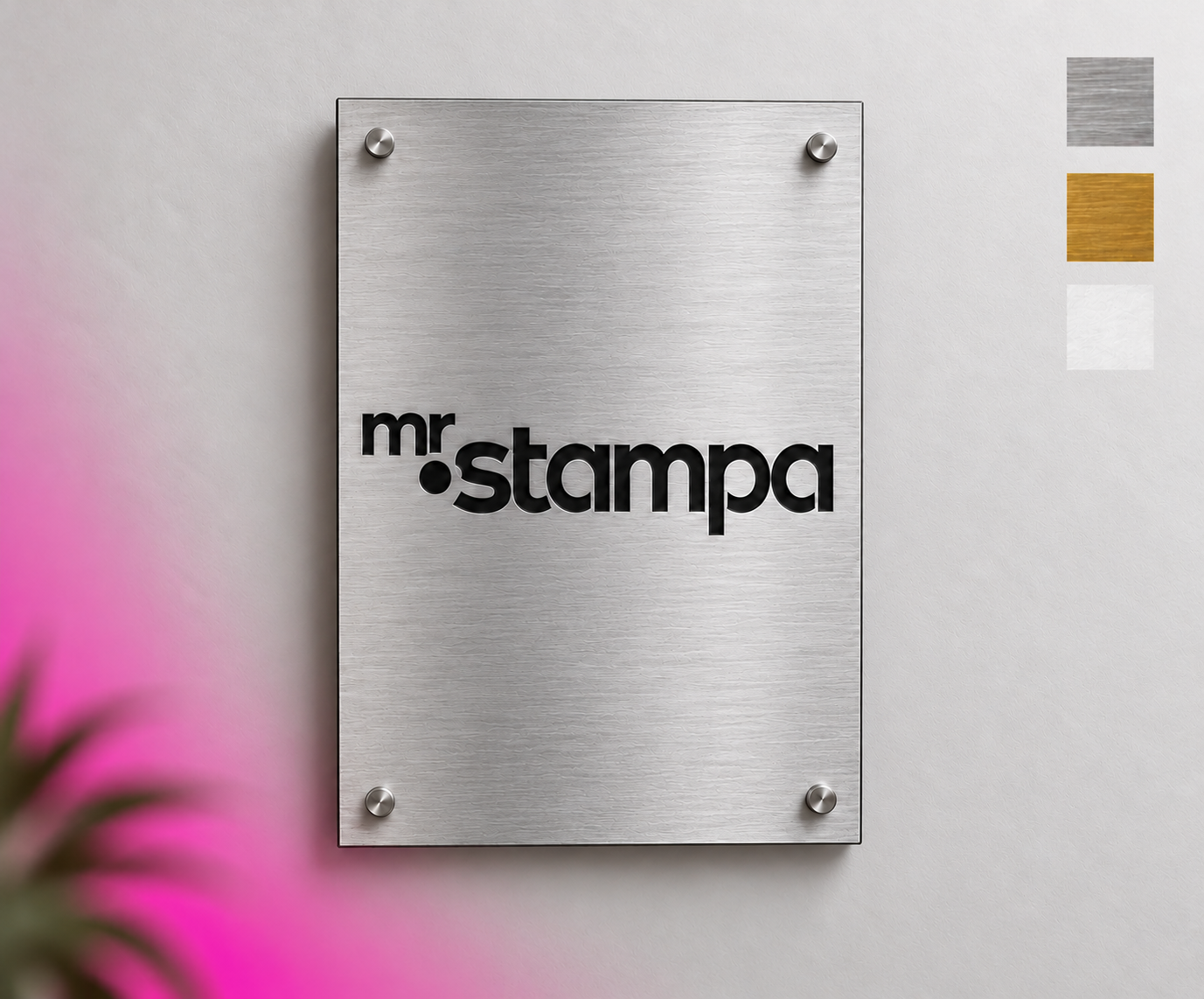 vert Targa su Laminato Acrilico rettangolare verticale Classic